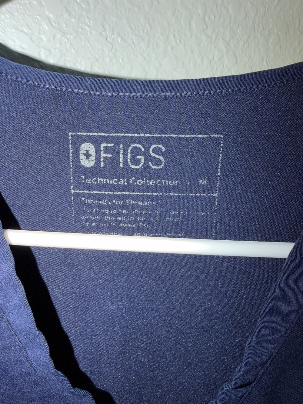 Figs Navy V-neck Top
